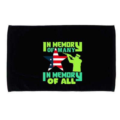 In Memory Of Many In Memory Of All Memorial Day Gift American Flag Microfiber Hand Towel