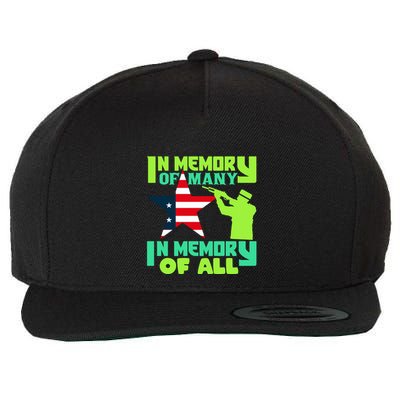 In Memory Of Many In Memory Of All Memorial Day Gift American Flag Wool Snapback Cap