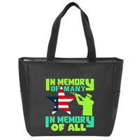 In Memory Of Many In Memory Of All Memorial Day Gift American Flag Zip Tote Bag