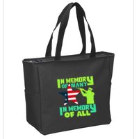 In Memory Of Many In Memory Of All Memorial Day Gift American Flag Zip Tote Bag