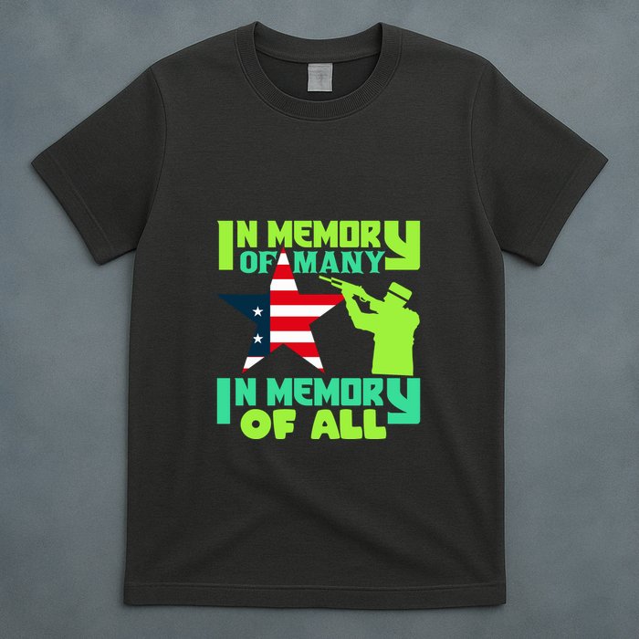 In Memory Of Many In Memory Of All Memorial Day Gift American Flag T-Shirt