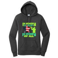 In Memory Of Many In Memory Of All Memorial Day Gift American Flag Women's Pullover Hoodie