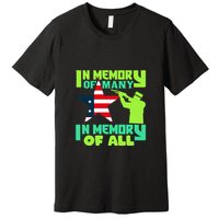 In Memory Of Many In Memory Of All Memorial Day Gift American Flag Premium T-Shirt