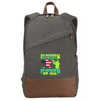 In Memory Of Many In Memory Of All Memorial Day Gift American Flag Cotton Canvas Backpack