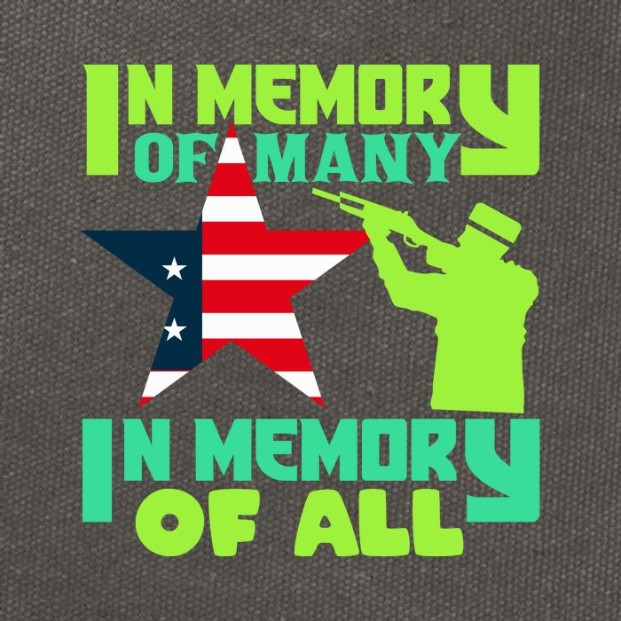 In Memory Of Many In Memory Of All Memorial Day Gift American Flag Cotton Canvas Backpack