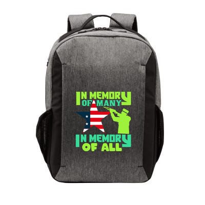 In Memory Of Many In Memory Of All Memorial Day Gift American Flag Vector Backpack