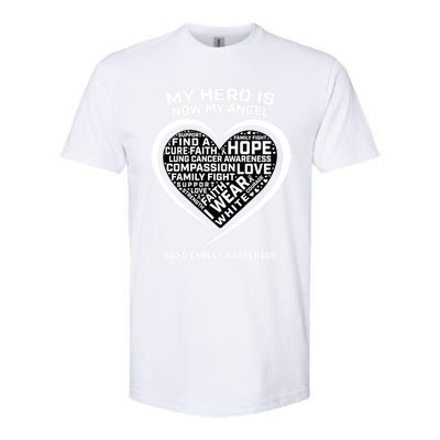 In Memory Of My Hero Is Now My Angel Lung Cancer Awareness Gift Softstyle® CVC T-Shirt