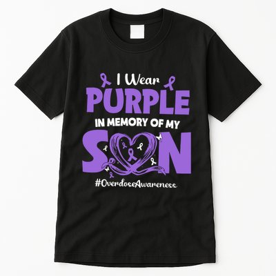 In Memory Of My Son Overdose Awareness Tall T-Shirt