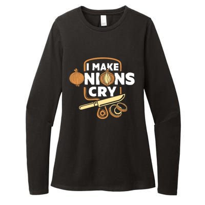 I Make Onions Cry Funny Chef Gift Womens CVC Long Sleeve Shirt