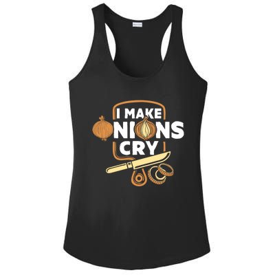 I Make Onions Cry Funny Chef Gift Ladies PosiCharge Competitor Racerback Tank