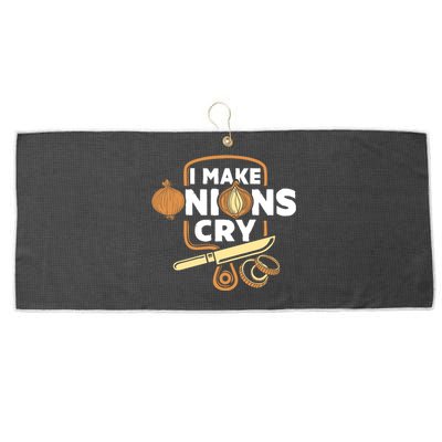 I Make Onions Cry Funny Chef Gift Large Microfiber Waffle Golf Towel