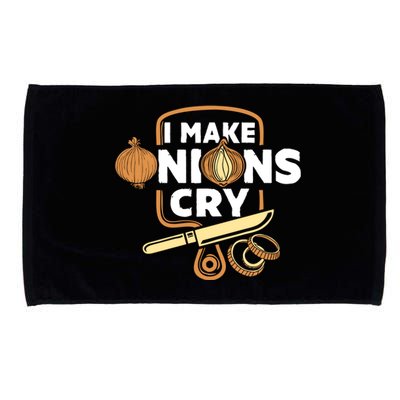 I Make Onions Cry Funny Chef Gift Microfiber Hand Towel