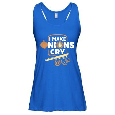 I Make Onions Cry Funny Chef Gift Ladies Essential Flowy Tank