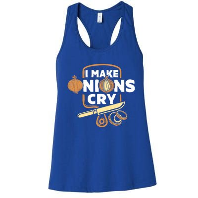 I Make Onions Cry Funny Chef Gift Women's Racerback Tank