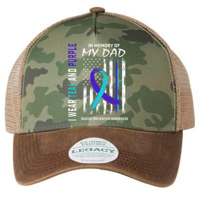 In Memory Of Dad Suicide Awareness Prevention American Flag Legacy Tie Dye Trucker Hat