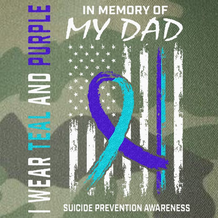 In Memory Of Dad Suicide Awareness Prevention American Flag Legacy Tie Dye Trucker Hat