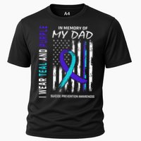In Memory Of Dad Suicide Awareness Prevention American Flag Cooling Performance Crew T-Shirt