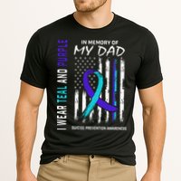 In Memory Of Dad Suicide Awareness Prevention American Flag Cooling Performance Crew T-Shirt