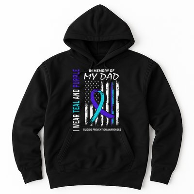 In Memory Of Dad Suicide Awareness Prevention American Flag Hoodie