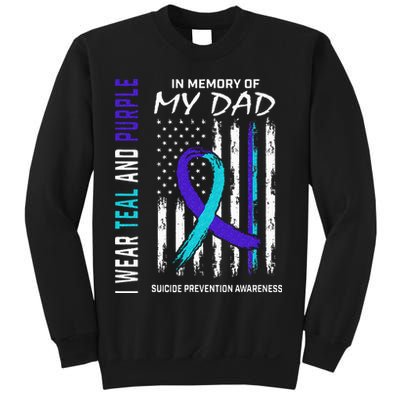 In Memory Of Dad Suicide Awareness Prevention American Flag Sweatshirt