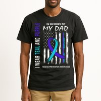 In Memory Of Dad Suicide Awareness Prevention American Flag Tall T-Shirt