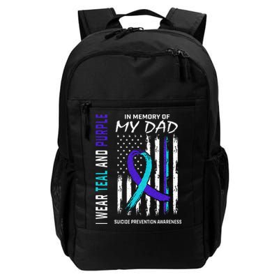 In Memory Of Dad Suicide Awareness Prevention American Flag Backpack