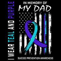 In Memory Of Dad Suicide Awareness Prevention American Flag 16 in Basic Backpack