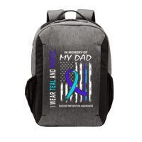 In Memory Of Dad Suicide Awareness Prevention American Flag Vector Backpack