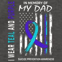 In Memory Of Dad Suicide Awareness Prevention American Flag Vector Backpack
