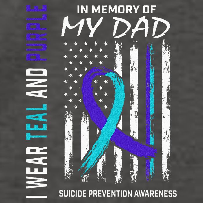 In Memory Of Dad Suicide Awareness Prevention American Flag Vector Backpack