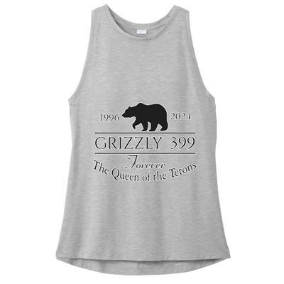 In Memory Of Bear 399 Forever Queen Of The Tetons Ladies PosiCharge Tri-Blend Wicking Tank