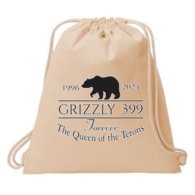 In Memory Of Bear 399 Forever Queen Of The Tetons Drawstring Bag