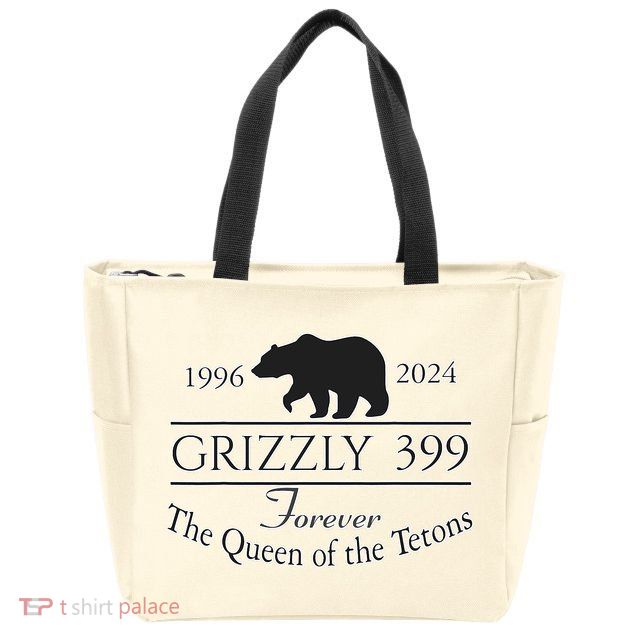 In Memory Of Bear 399 Forever Queen Of The Tetons Zip Tote Bag