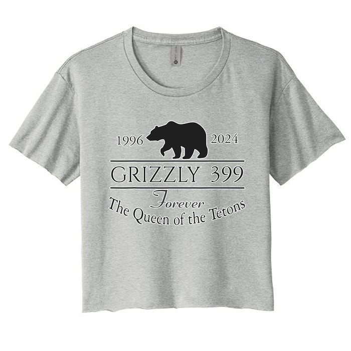 In Memory Of Bear 399 Forever Queen Of The Tetons Crop Top