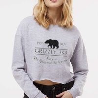 In Memory Of Bear 399 Forever Queen Of The Tetons Cropped Pullover Crew