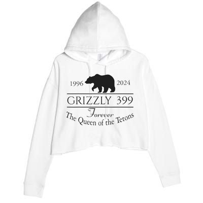 In Memory Of Bear 399 Forever Queen Of The Tetons Crop Fleece Hoodie