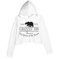 In Memory Of Bear 399 Forever Queen Of The Tetons Crop Fleece Hoodie