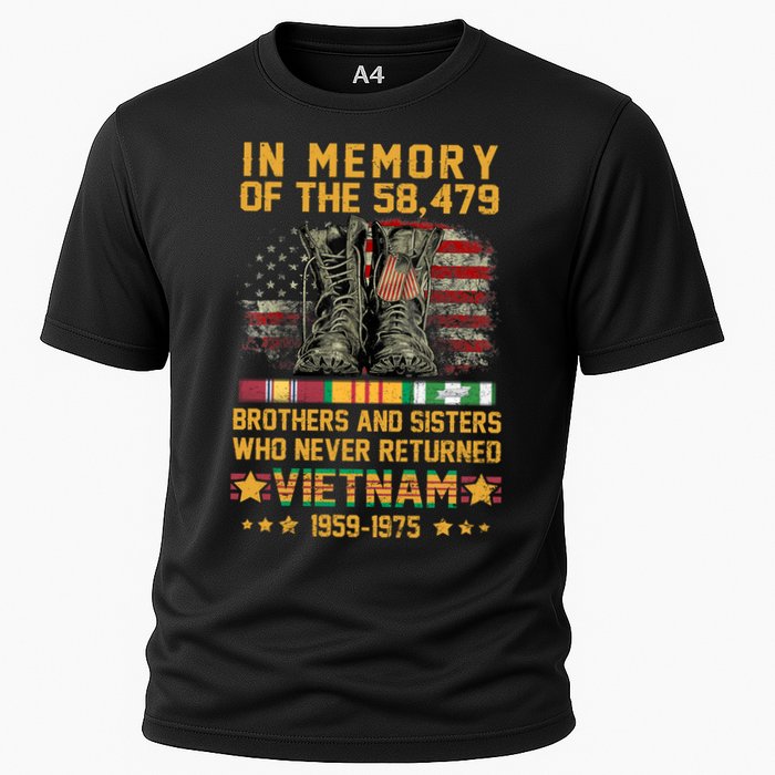 In Memory Of The 58479 Brothers And Sisters Vietnam Veteran Gift Cooling Performance Crew T-Shirt