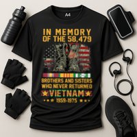 In Memory Of The 58479 Brothers And Sisters Vietnam Veteran Gift Cooling Performance Crew T-Shirt