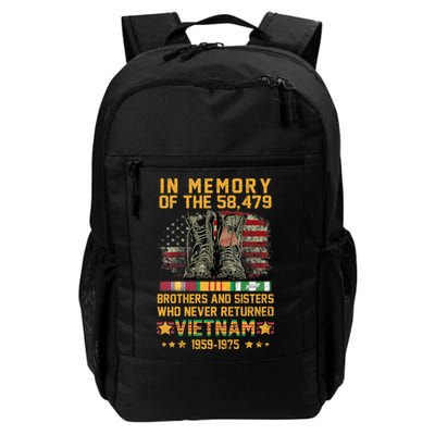 In Memory Of The 58479 Brothers And Sisters Vietnam Veteran Gift Backpack