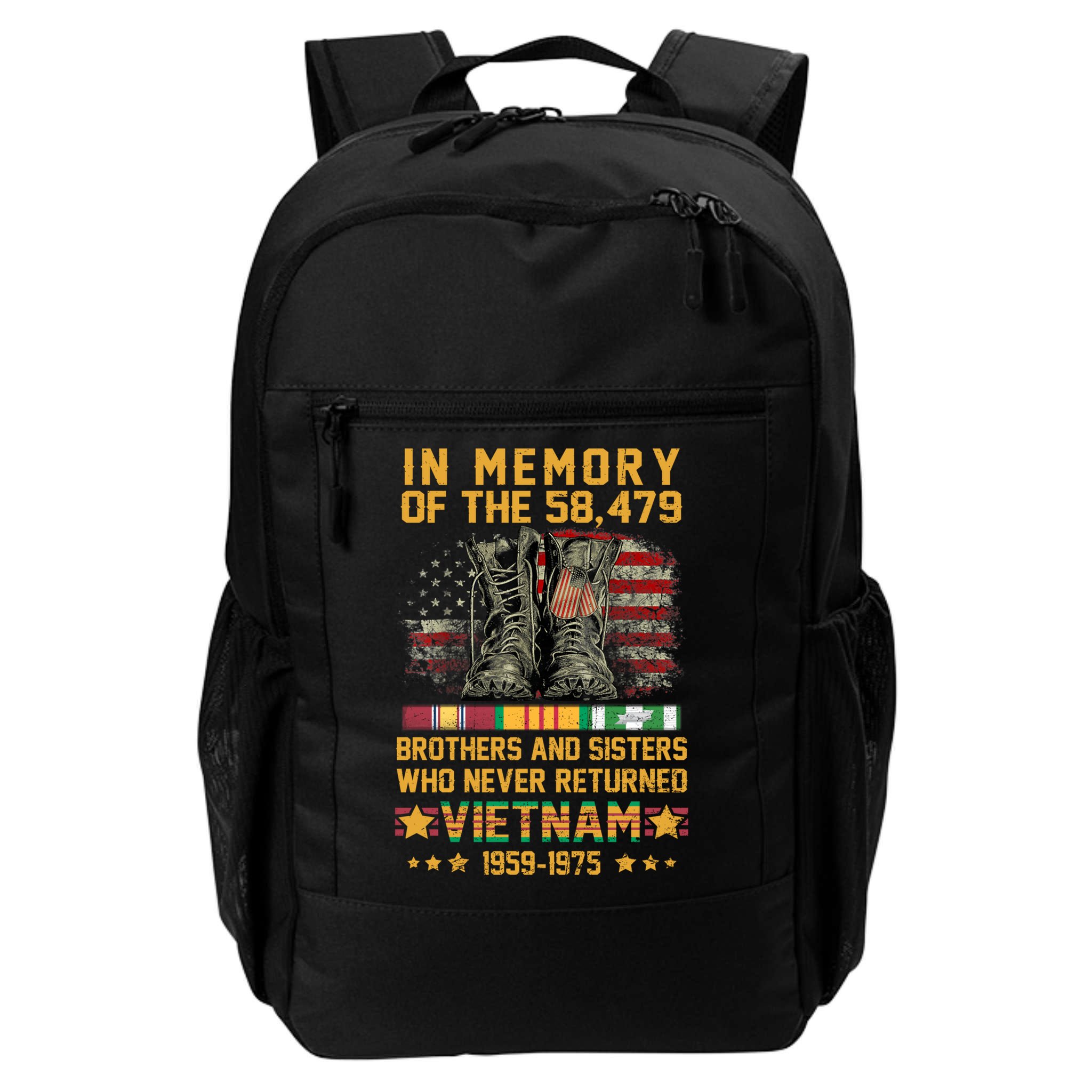 In Memory Of The 58479 Brothers And Sisters Vietnam Veteran Gift Backpack