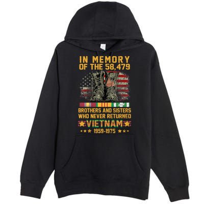 In Memory Of The 58479 Brothers And Sisters Vietnam Veteran Gift Premium Pullover Hoodie