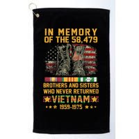 In Memory Of The 58479 Brothers And Sisters Vietnam Veteran Gift Golf Towel