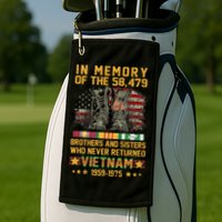In Memory Of The 58479 Brothers And Sisters Vietnam Veteran Gift Golf Towel