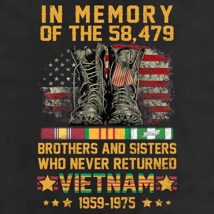 In Memory Of The 58479 Brothers And Sisters Vietnam Veteran Gift Golf Towel
