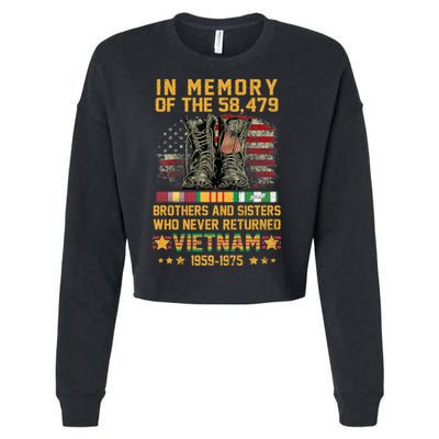 In Memory Of The 58479 Brothers And Sisters Vietnam Veteran Gift Cropped Pullover Crew