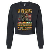 In Memory Of The 58479 Brothers And Sisters Vietnam Veteran Gift Cropped Pullover Crew
