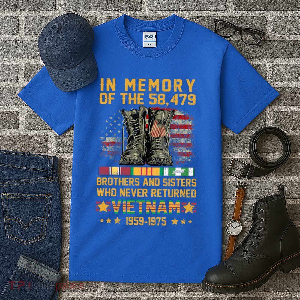 In Memory Of The 58479 Brothers And Sisters Vietnam Veteran Gift Tall T-Shirt