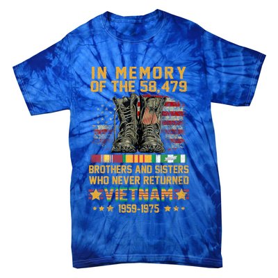 In Memory Of The 58479 Brothers And Sisters Vietnam Veteran Gift Tie-Dye T-Shirt