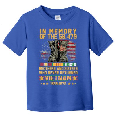 In Memory Of The 58479 Brothers And Sisters Vietnam Veteran Gift Toddler T-Shirt